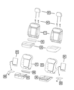 6SJ76U00AA - : Front Seat Cushion Cover, Right for Mopar Image