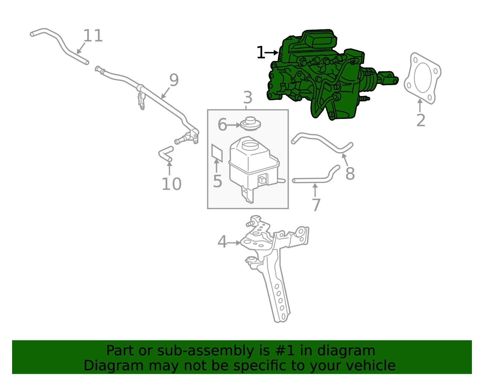47050-33110 - Master Cylinder 2012 Toyota Camry | Find Vintage Parts