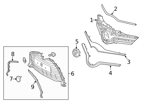 Grille & Components for 2017 Toyota Yaris #0