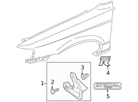 Exterior Trim - Fender for 2002 Nissan Sentra #0