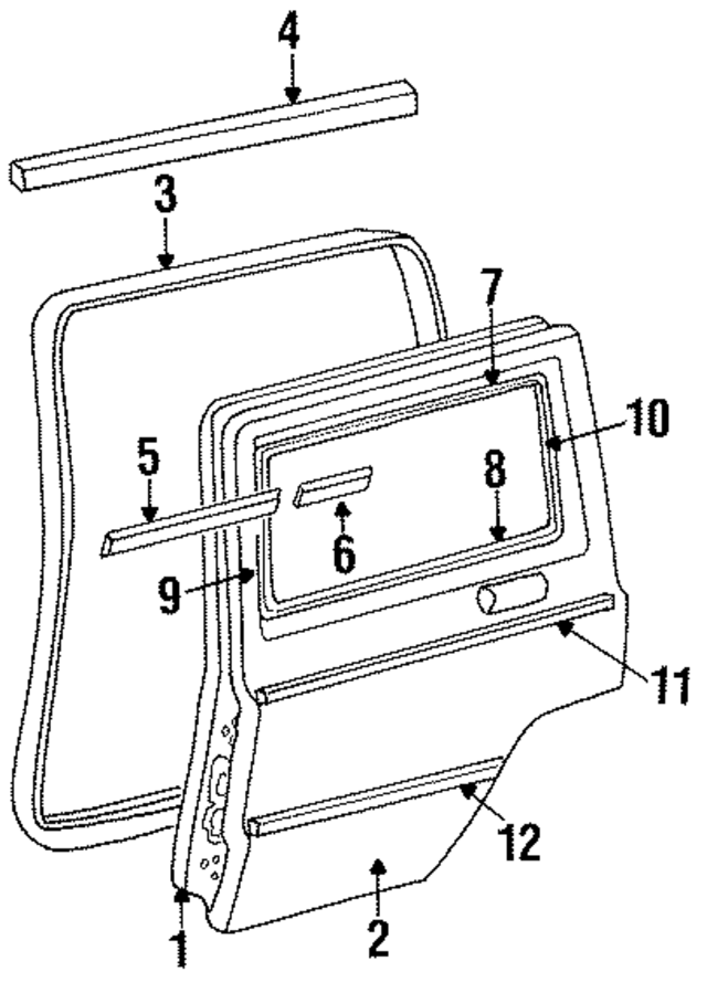 55176003 - Body: Door Shell for Mopar Image
