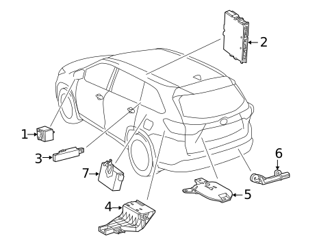 Keyless Entry Components for 2019 Toyota Highlander #0