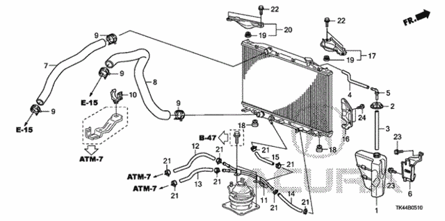 Radiator Hose - Reserve Tank (1) for 2011 Acura TL #0