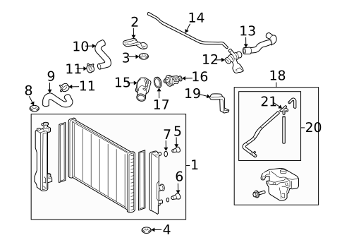 Radiator & Components for 2010 Toyota Matrix #1