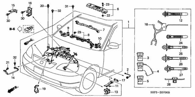 Engine Wire Harness for 2001 Honda Civic #0
