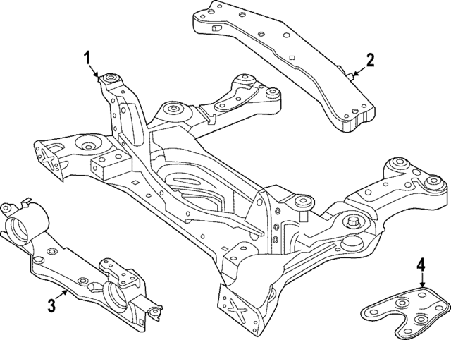 1EA802149A - Body: Rear Support Bracket for Audi Image