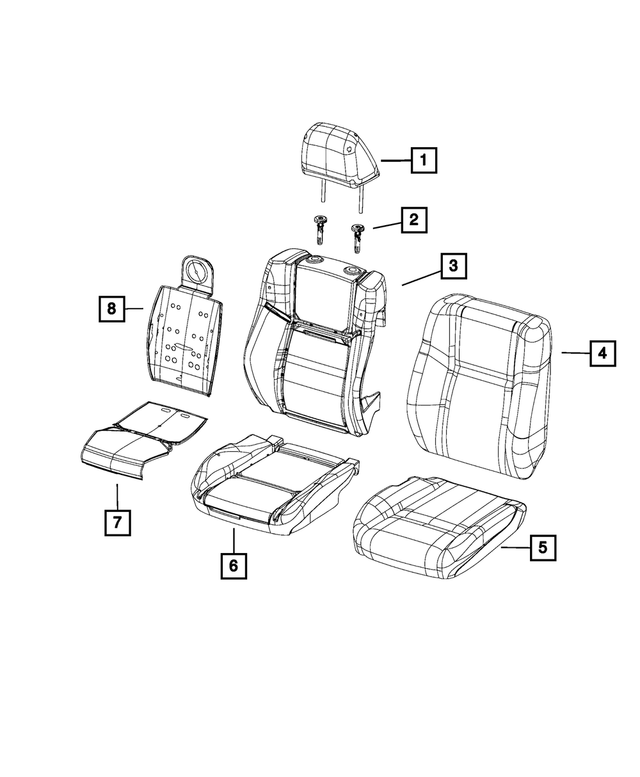1UV39DX9AA - Interior Trim: Headrest Sleeve, Non-locking for Mopar Image