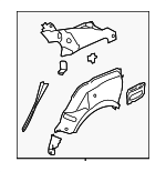 T4N3255 - Body: Inner Quarter Panel for Jaguar: XE Image