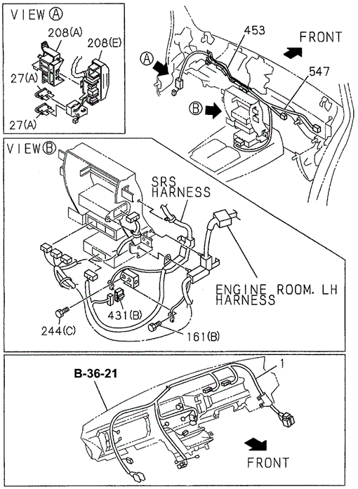 Wiring Harness (Instrument Panel) for 1996 Acura SLX #0