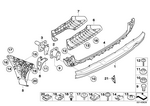 51127050405 - Vehicle Trim: Carrier, Bumper Rear for BMW Image