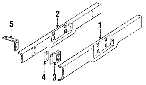 Bumper Assembly - Rear for 1993 GMC Typhoon #0