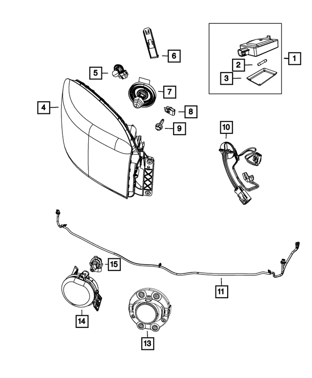 68154309AA - Electrical: Fog Lamp Jumper Wiring for Mopar Image