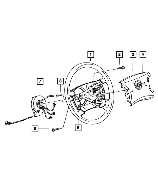 56045403AG - Steering: Clockspring for Mopar Image