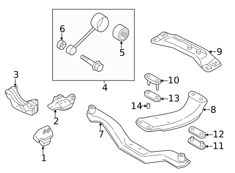 Engine & Trans Mounting for 2001 Subaru Forester #0