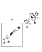 68055260AB - Transfer Case and Power Transfer Unit: Output Shaft Bearing for Chrysler: 300 | Dodge: Challenger, Charger | Jeep: Grand Wagoneer, Wagoneer | Ram: 1500, 1500 Classic, 2500, 3500 Image