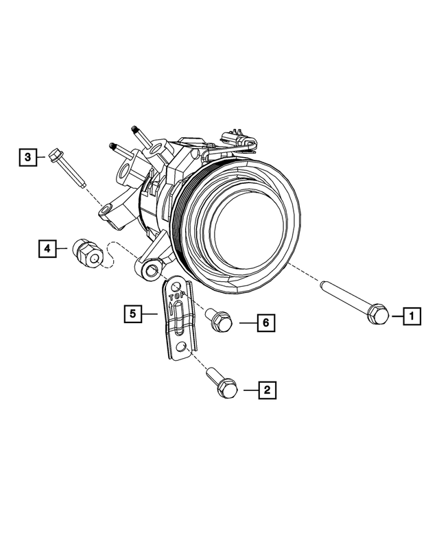 6101794 - Air Conditioners and Heaters: Hex Head Bolt And Coned Washer for Mopar Image