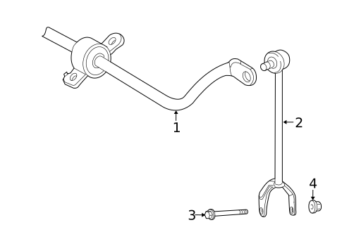 Stabilizer Bar & Components for 2014 Lexus LS600h #1