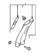 94012XC00AME - Body: Upper Center Pillar Trim for Subaru Image
