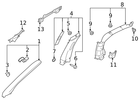 Interior Trim - Pillars for 2024 Subaru Ascent #0