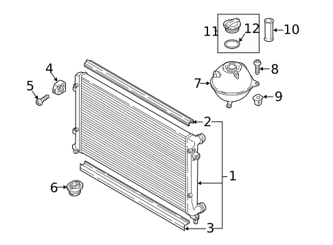 Radiator & Components for 2018 Volkswagen Passat #0