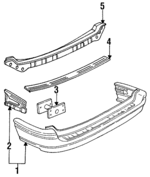 F2DZ17B930B - Body: Energy Absorber Guide Bracket for Ford: Taurus | Mercury: Sable Image