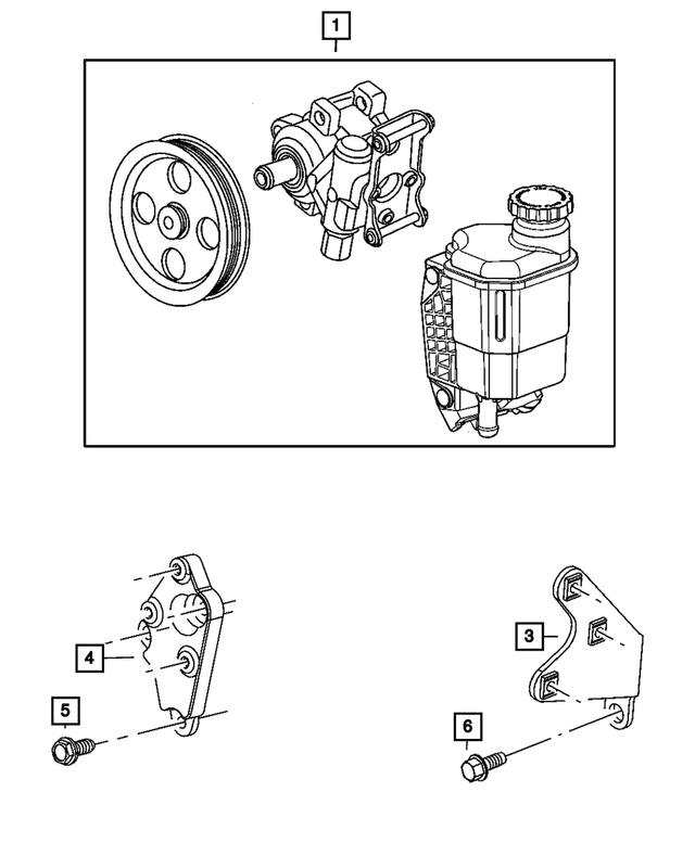 52013979AD - : Power Steering With Pulley Pump Assembly for Mopar Image