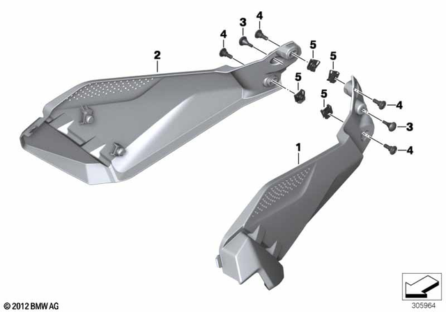 46638528675 - Frame and Mounting Parts: Tank Side Cover, Left -  for BMW-Motorrad Image