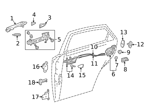 Lock & Hardware for 2022 Lexus NX350h #8