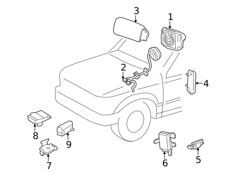 Air Bag Components for 2003 Ford Explorer Sport #0