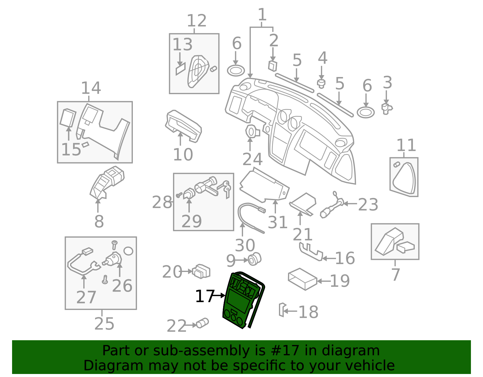 2007-2008 Hyundai Tiburon Center Panel 84761-2C150-KH | MotorMotor