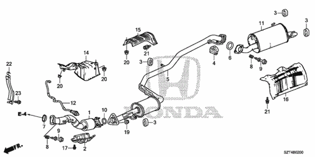 Exhaust Pipe - Muffler for 2012 Honda CR-Z #0