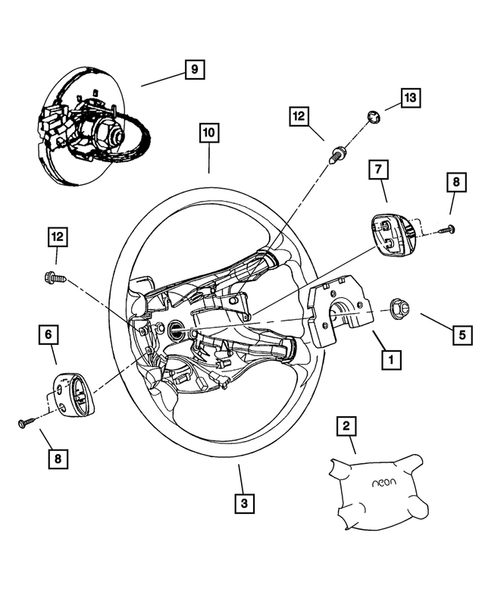 Steering Wheel for 2001 Dodge Neon #0