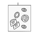 1473SZ3A01 - Brakes: Disc Brake Caliper Repair Kit for Honda: Accord Crosstour, CR-V, Crosstour, Element, Odyssey Image