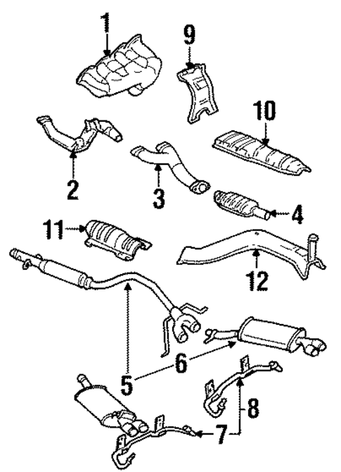 Exhaust Components for 1996 Cadillac Eldorado #0
