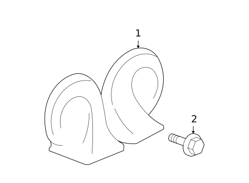 Horn for 2007 Cadillac DTS #0