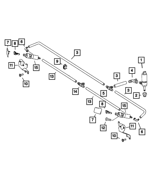 68017465AA - Electrical: Washer Nozzle, Left for Mopar Image