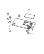 8AW38BD1AA - : Visor, Left for Mopar Image