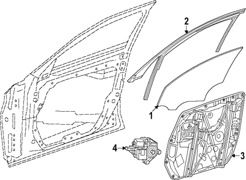 Glass - Front Door for 2025 Mercedes-Benz GLC63 AMG S E Performance #1