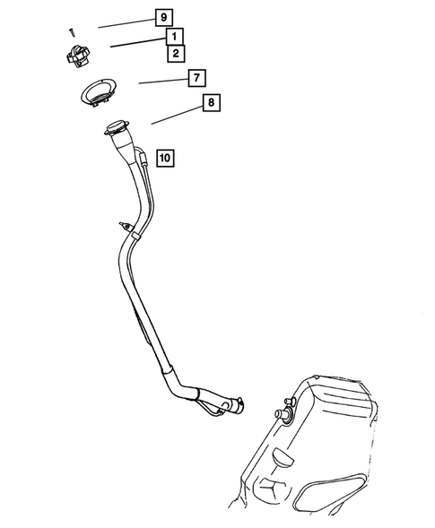 Fuel Tank Filler Tube for 2002 Chrysler PT Cruiser #0