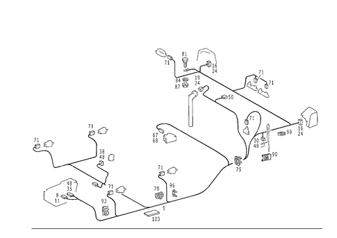 Tail Lamp Cable Harness for 1993 Mercedes-Benz 500E #0