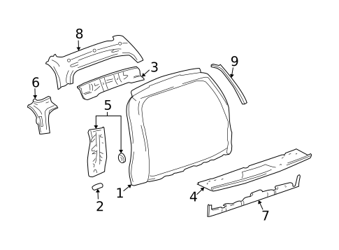 Rear Body for 2006 Saab 9-7x #0