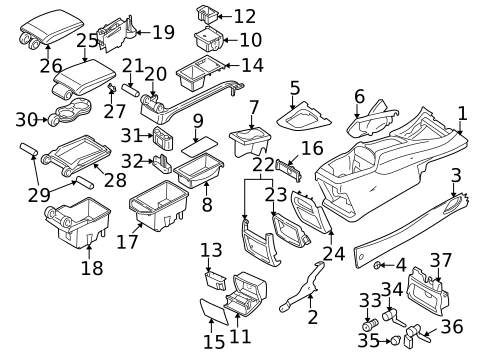 Front Console for 2001 Volvo V70 #0