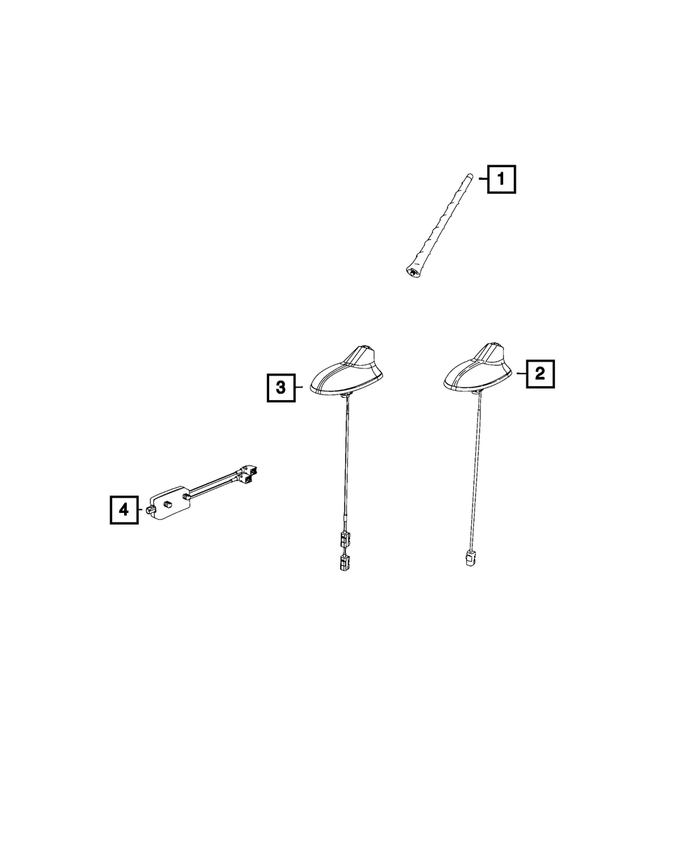 Cable & Base Assembly Antenna - Mopar (5091872AA)