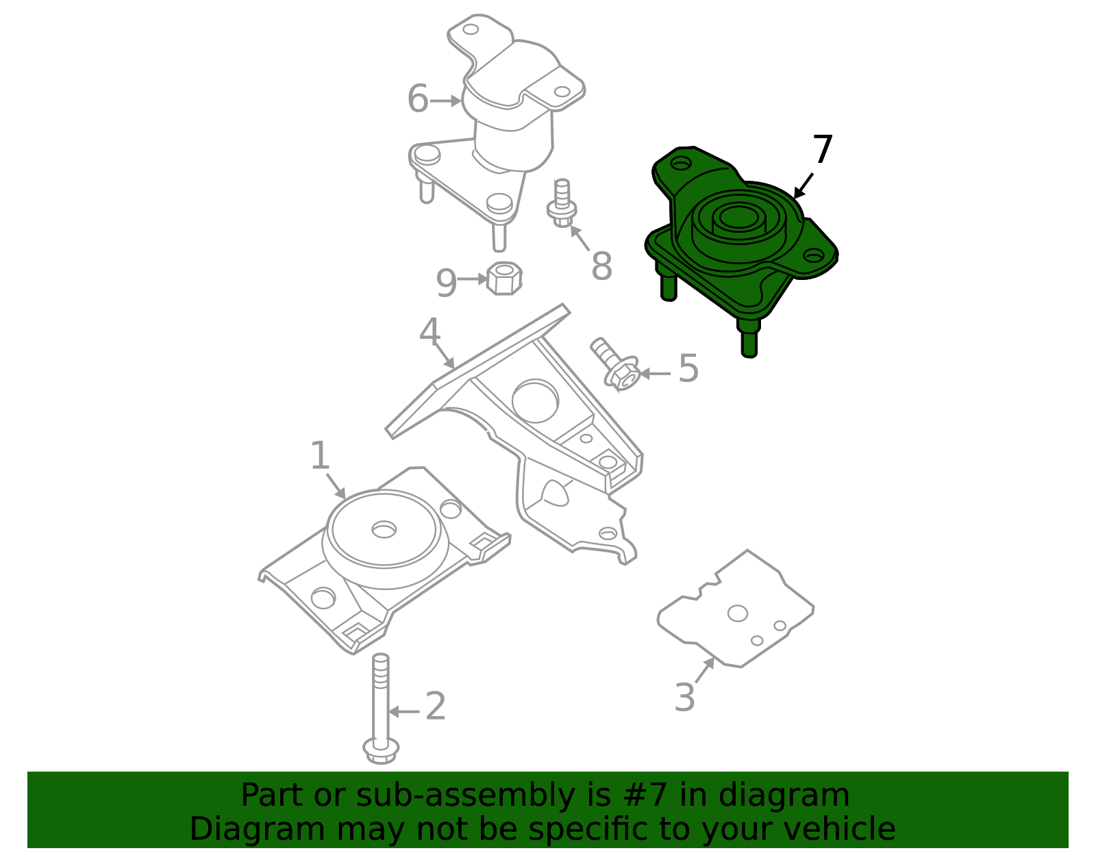 2004-2024 Nissan Trans Mount 11320-ZZ50A | TascaParts.com