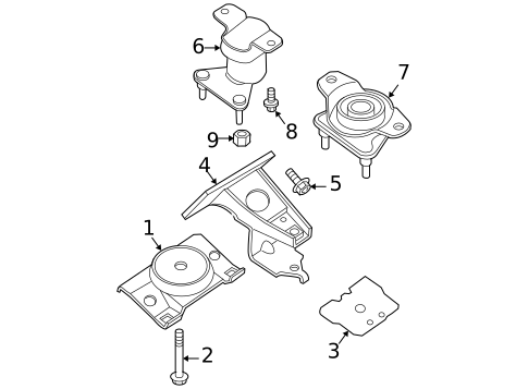 Engine & Trans Mounting for 2009 Nissan TITAN #0