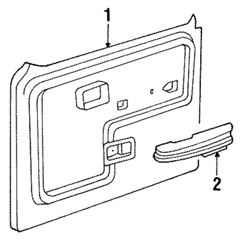 Interior Trim - Rear Door for 1990 Ford F-350 #0