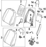 5H0881805FDZJD - Body: Seat Back Cover for Volkswagen Image