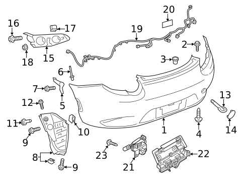 Bumper & Components - Rear for 2022 Mazda MX-5 Miata #0