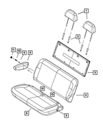 1HH381J3AA - Interior Trim: Second Row Headrest for Mopar Image