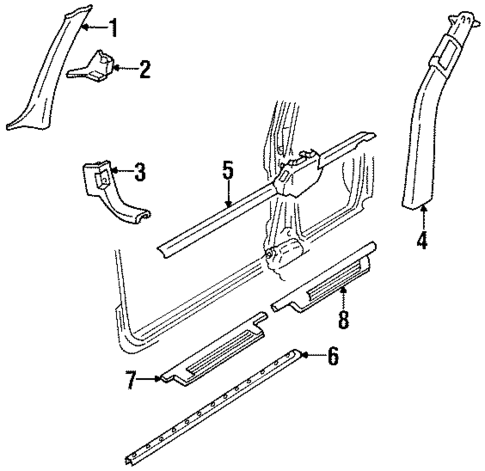 Interior Trim - Uniside for 1993 Buick LeSabre #0